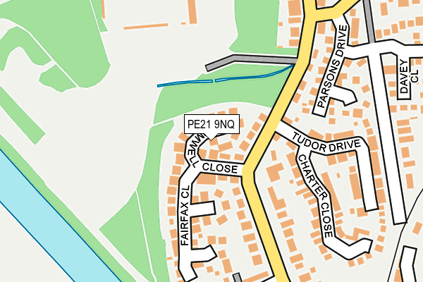 PE21 9NQ map - OS OpenMap – Local (Ordnance Survey)