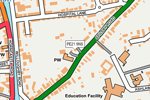 PE21 9NS map - OS OpenMap – Local (Ordnance Survey)