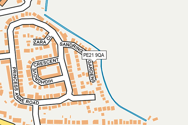 PE21 9QA map - OS OpenMap – Local (Ordnance Survey)