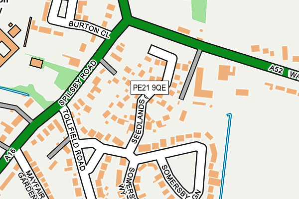 PE21 9QE map - OS OpenMap – Local (Ordnance Survey)
