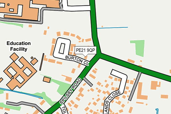 PE21 9QP map - OS OpenMap – Local (Ordnance Survey)