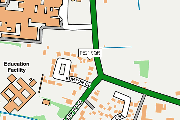 PE21 9QR map - OS OpenMap – Local (Ordnance Survey)