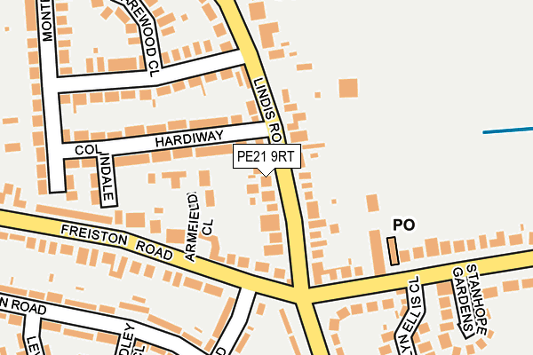 PE21 9RT map - OS OpenMap – Local (Ordnance Survey)