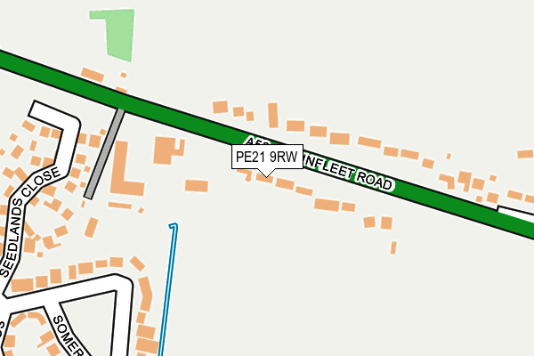 PE21 9RW map - OS OpenMap – Local (Ordnance Survey)