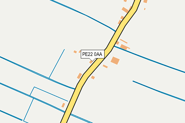 PE22 0AA map - OS OpenMap – Local (Ordnance Survey)