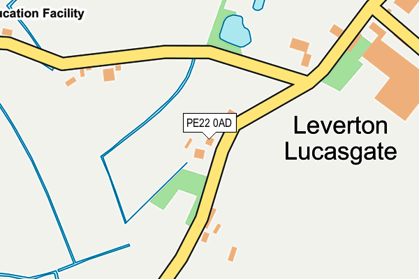 PE22 0AD map - OS OpenMap – Local (Ordnance Survey)