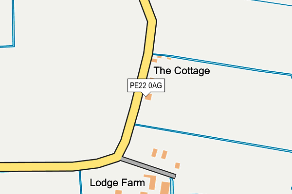 PE22 0AG map - OS OpenMap – Local (Ordnance Survey)