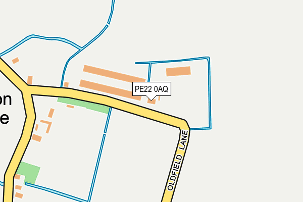 PE22 0AQ map - OS OpenMap – Local (Ordnance Survey)