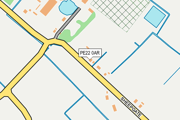 PE22 0AR map - OS OpenMap – Local (Ordnance Survey)