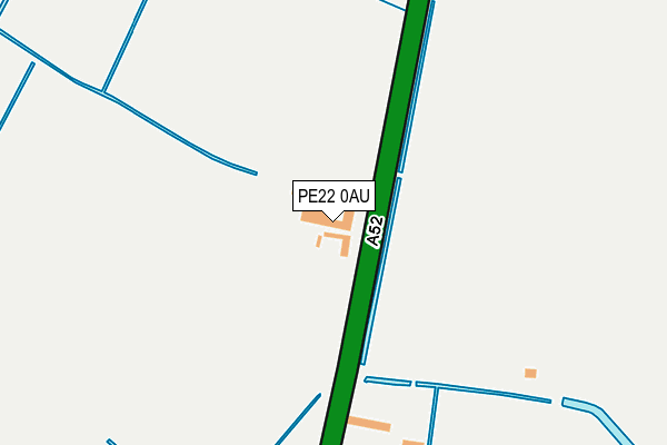 PE22 0AU map - OS OpenMap – Local (Ordnance Survey)