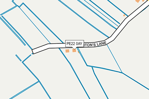 PE22 0AY map - OS OpenMap – Local (Ordnance Survey)