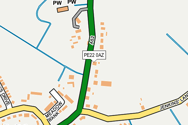 PE22 0AZ map - OS OpenMap – Local (Ordnance Survey)