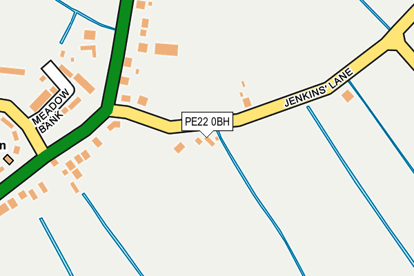 PE22 0BH map - OS OpenMap – Local (Ordnance Survey)