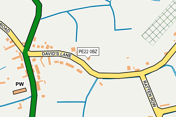 PE22 0BZ map - OS OpenMap – Local (Ordnance Survey)