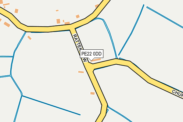 PE22 0DD map - OS OpenMap – Local (Ordnance Survey)