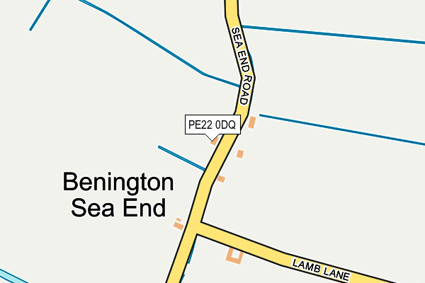 PE22 0DQ map - OS OpenMap – Local (Ordnance Survey)