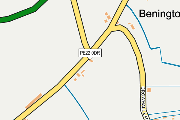 PE22 0DR map - OS OpenMap – Local (Ordnance Survey)