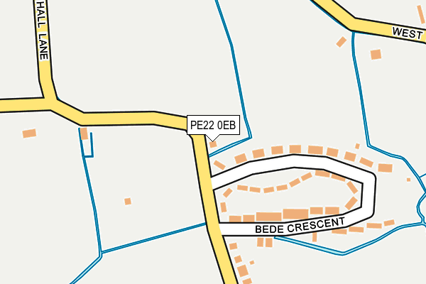 PE22 0EB map - OS OpenMap – Local (Ordnance Survey)