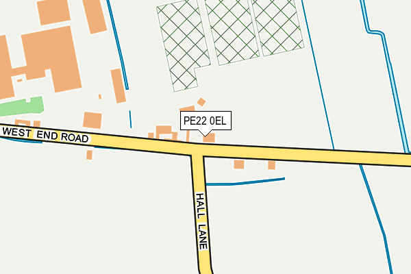 PE22 0EL map - OS OpenMap – Local (Ordnance Survey)