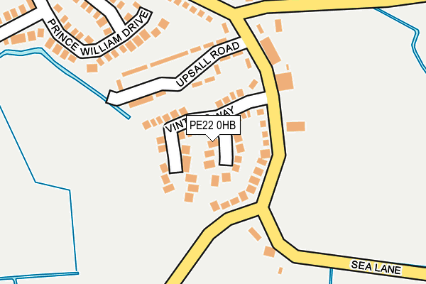 PE22 0HB map - OS OpenMap – Local (Ordnance Survey)