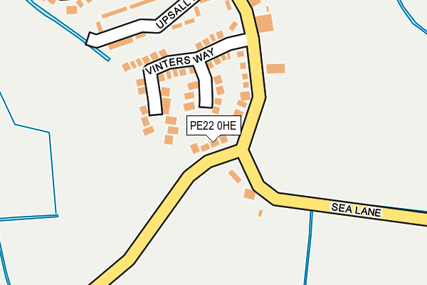 PE22 0HE map - OS OpenMap – Local (Ordnance Survey)