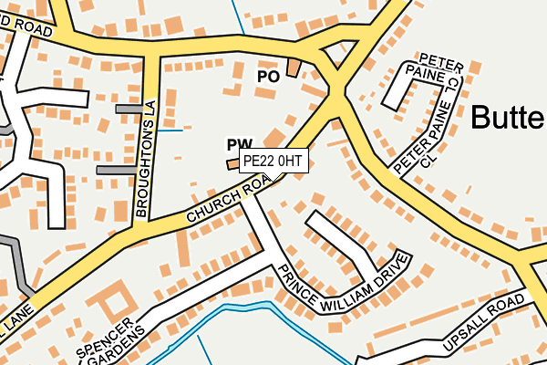PE22 0HT map - OS OpenMap – Local (Ordnance Survey)