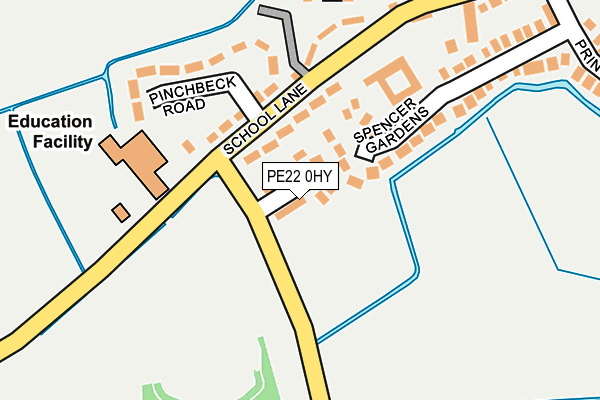 PE22 0HY map - OS OpenMap – Local (Ordnance Survey)