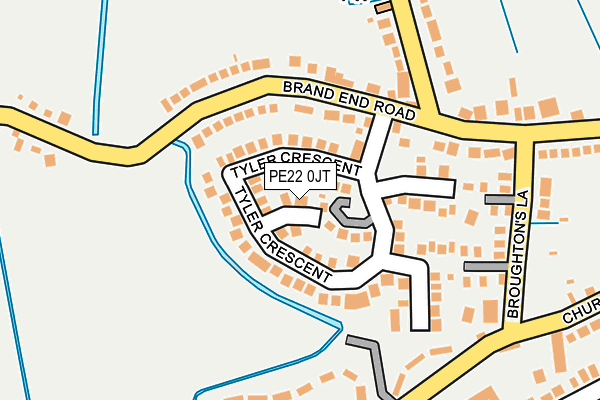 PE22 0JT map - OS OpenMap – Local (Ordnance Survey)