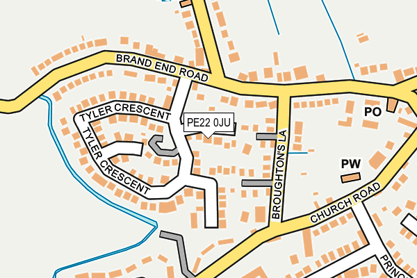 PE22 0JU map - OS OpenMap – Local (Ordnance Survey)