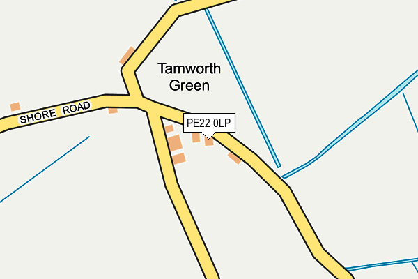 PE22 0LP map - OS OpenMap – Local (Ordnance Survey)