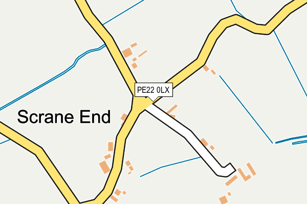 PE22 0LX map - OS OpenMap – Local (Ordnance Survey)