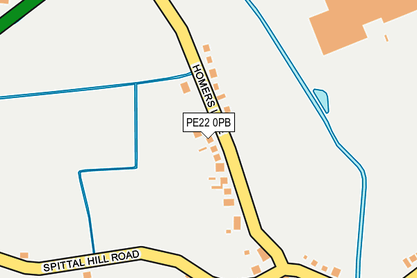 PE22 0PB map - OS OpenMap – Local (Ordnance Survey)