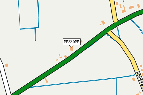 PE22 0PE map - OS OpenMap – Local (Ordnance Survey)