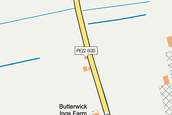 PE22 0QD map - OS OpenMap – Local (Ordnance Survey)