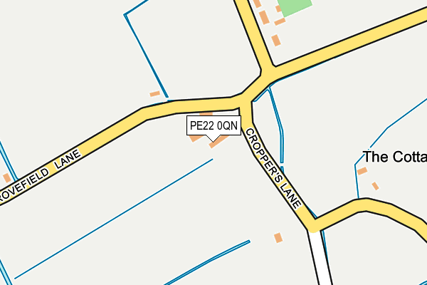 PE22 0QN map - OS OpenMap – Local (Ordnance Survey)