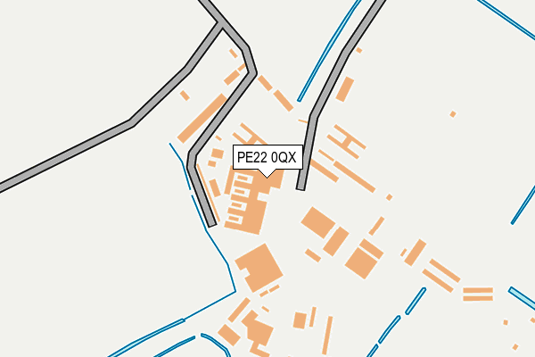 PE22 0QX map - OS OpenMap – Local (Ordnance Survey)