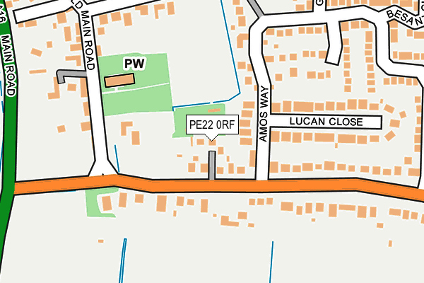 PE22 0RF map - OS OpenMap – Local (Ordnance Survey)