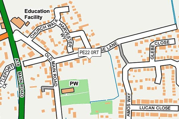 PE22 0RT map - OS OpenMap – Local (Ordnance Survey)