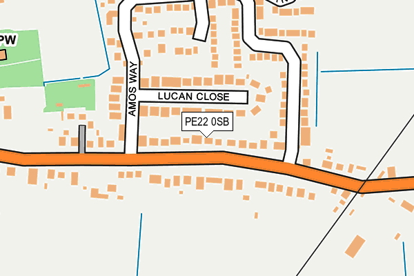 PE22 0SB map - OS OpenMap – Local (Ordnance Survey)