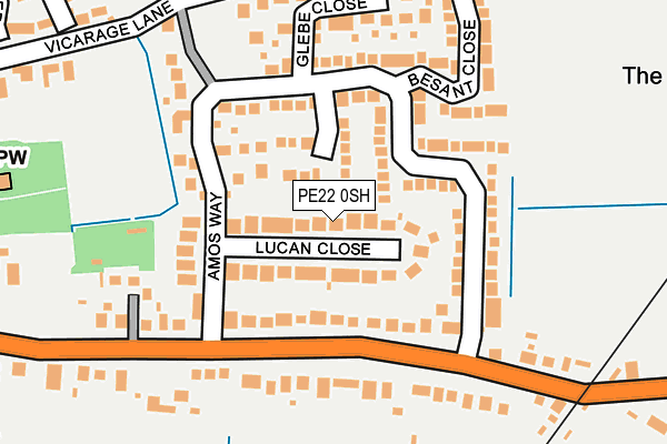 PE22 0SH map - OS OpenMap – Local (Ordnance Survey)