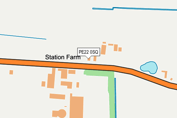PE22 0SQ map - OS OpenMap – Local (Ordnance Survey)
