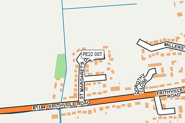 PE22 0ST map - OS OpenMap – Local (Ordnance Survey)