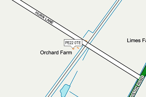 PE22 0TE map - OS OpenMap – Local (Ordnance Survey)