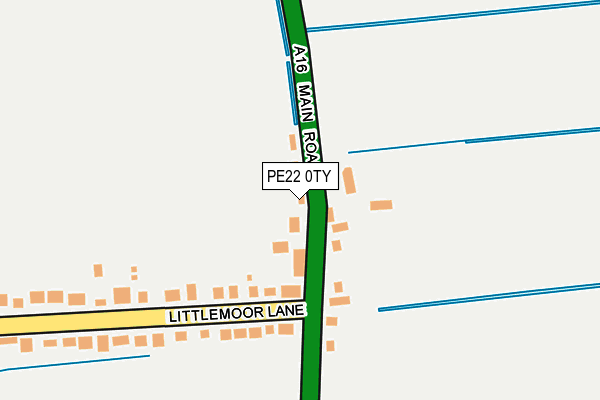 PE22 0TY map - OS OpenMap – Local (Ordnance Survey)
