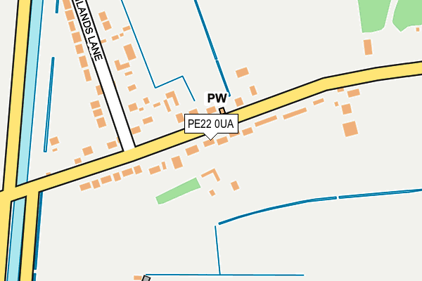 PE22 0UA map - OS OpenMap – Local (Ordnance Survey)