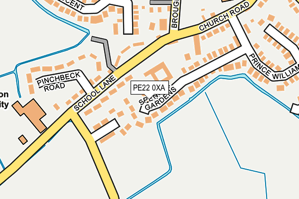 PE22 0XA map - OS OpenMap – Local (Ordnance Survey)