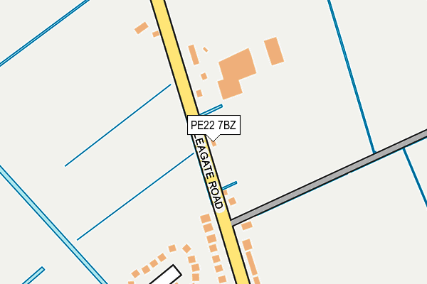 PE22 7BZ map - OS OpenMap – Local (Ordnance Survey)