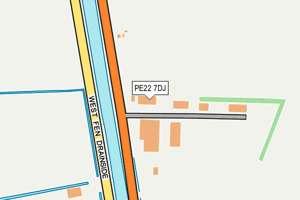PE22 7DJ map - OS OpenMap – Local (Ordnance Survey)