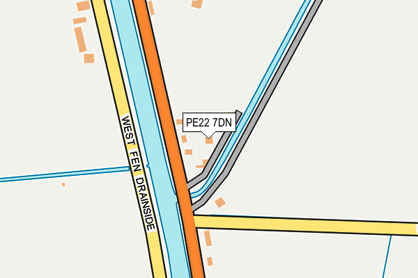 PE22 7DN map - OS OpenMap – Local (Ordnance Survey)