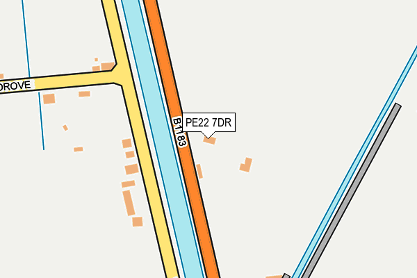 PE22 7DR map - OS OpenMap – Local (Ordnance Survey)